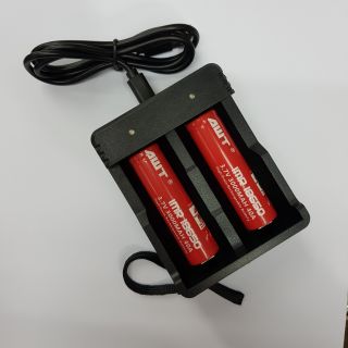 ถ่านชาร์จAWT 18650 3000mAh 40A 2ก้อน(คุณภาพดี)+เครื่องชาร์จ HR189C