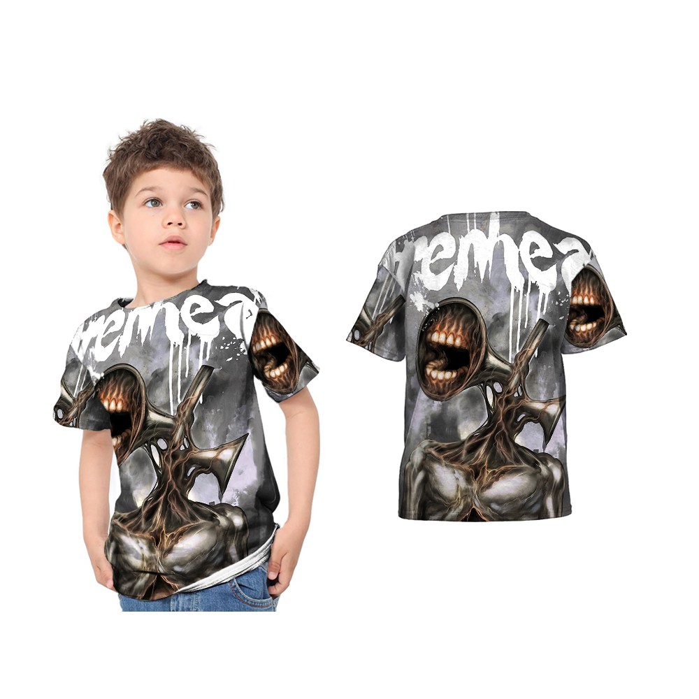 [Riashop] เสื้อยืดเด็กหัวไซเรน | SIREN HEAD เสื้อยืดเด็ก | เสื้อยืด SIREN HEAD