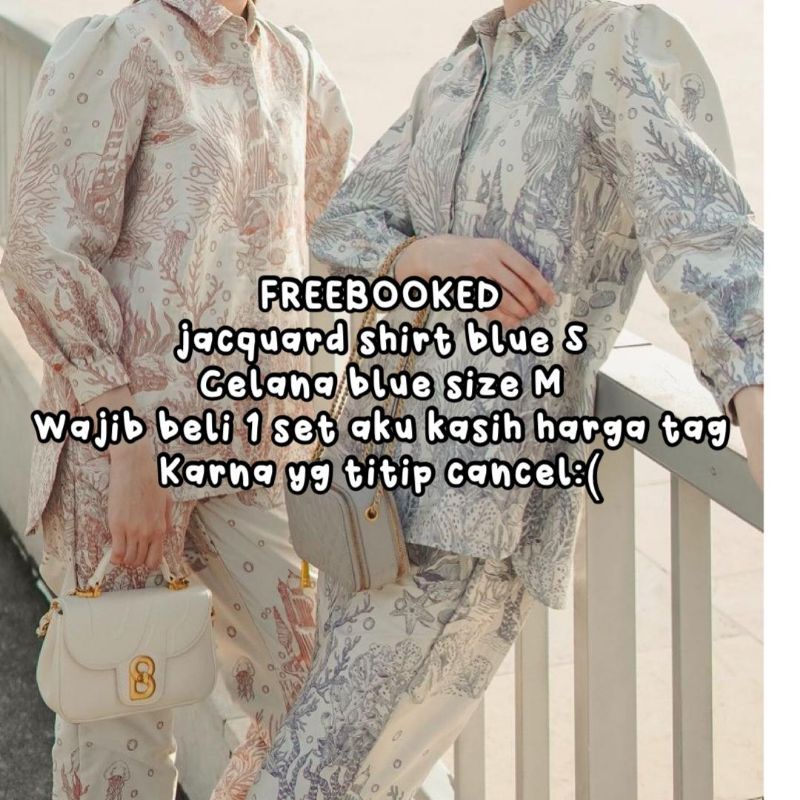 เสื้อ Jacquard Blue S / Pants Blue Size M ด้ายเข็ม ด้าย Djarum