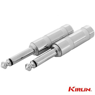 Kirlin® CV-2306 x2P หัวแจ็ค หัวแจ็คโมโน แบบเปลือย หัวตรง 1/4" อย่างดี (Audio Jack) ** 1 แพ็ค มี 2 ตัว **