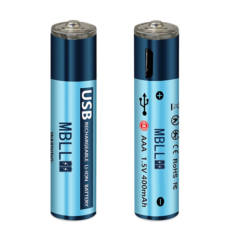 MBLLถ่านชาร์จ USB🇹🇭 1.5V AA1000mAh/AAA400mAh/9V650mAh รุ่นชาร์จผ่านUSB li-ion battery ถ่านกล้อง ถ่านกล้องถ่ายรูป