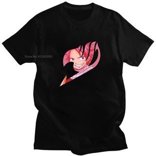 [100% Cotton] เสื้อยืดลําลอง ผ้าฝ้าย แขนสั้น พิมพ์ลาย Fairy Tail Etherious Natsu Dragneel สวมใส่สบาย สําหรับผู้ชาย