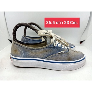 Vans 36.5 ยาว 23 Cm.รองเท้ามือสอง  ผ้าใบ แฟชั่น วินเทจ สายเซอร์