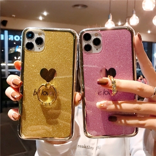 Casing For Samsung Galaxy A32 A12 M51 A21s M21 A11 A31 M11 A01 A71 A51 A70 A50s A30s A20s A10 M10 Bling Glitter Be Loved Silicone TPU Soft case With Ring Holder