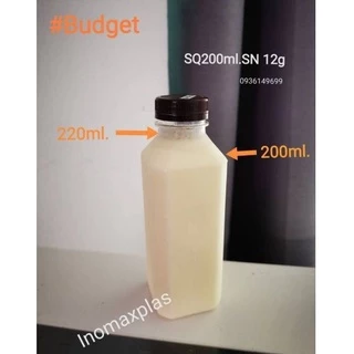 ขวดPETเหลี่ยม200ml.ปากสั้น 150ใบ/279 บาท(เฉลี่ยใบละ 1.86 บาท) #Budget#แพคประหยัดขวดไม่หนานะคะ