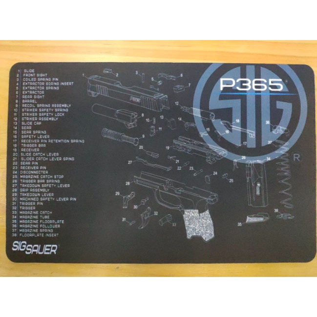 แผ่นรองทำความสะอาดปืน SIG P365 พร้อมแผนภาพและโครงสร้างปืนSig Sauer P365 (ลดล้างสต๊อค หมดแล้วหมดเลย)