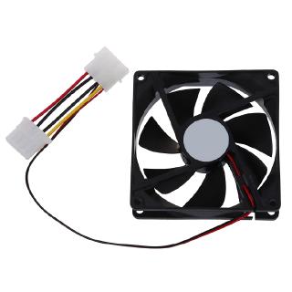 COD DC 12V 4 Pin Black Plastic PC Cooling Fan 90mm x 90mm x 25mm LKJ