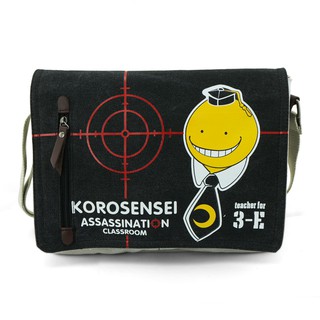 😈กระเป๋าสะพายข้าง Messenger Bag KORO SENSEI จาก ห้องเรียนลอบสังหาร (ผ้าใบ)💼