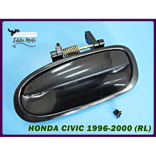 HONDA CIVIC year 1996-2000 OUTER DOOR HANDLE OUTSIDE FRONT (RH&amp;LH)" BLACK"  // มือจับนอก ด้านหน้าซ้ายขาว ไม่มีรู สีดำ