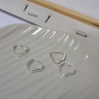 Me.phenomenal : heart hoop Earrings (silver925/เงินแท้925)