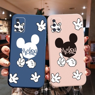 เคสซิลิโคนนิ่ม ขอบตรง ลายมิกกี้ มินนี่เมาส์ สําหรับ Samsung A31 A32 4G A52 A72 5G A11 A51 A71 A02S A20S