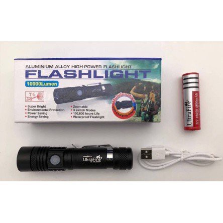 Flashlight-518 ไฟฉายแรงสูง(รุ่นโครตสว่าง) LED LIGHTS กำลังซูมสูง รุ่น518UF 10000 Lumen 20000W