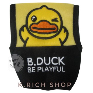 ผ้า (1ชิ้น)หุ้มเกียร์ออโต้แบบหัวเหลี่ยมกดด้านข้าง ลาย#B.DUCK ลิขสิทธิ์แท้