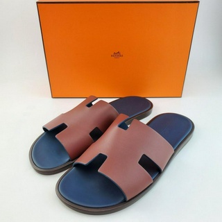 รองเท้าแตะผู้ชาย Hermes รุ่น Izmir Sandals สี Rough H/Bleu Indigo Size 43