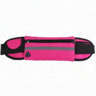 YHL กระเป๋าวิ่งแบบคาดเอว กระเป๋ากีฬาแบบคาดเอว Waterproof Sport Running Belt (สีชมพู)