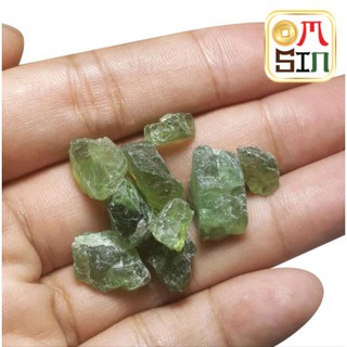 N022 เศษพลอย กรีน อะพาไทต์ GREEN APATITE 10 กรัม ธรรมชาติแท้