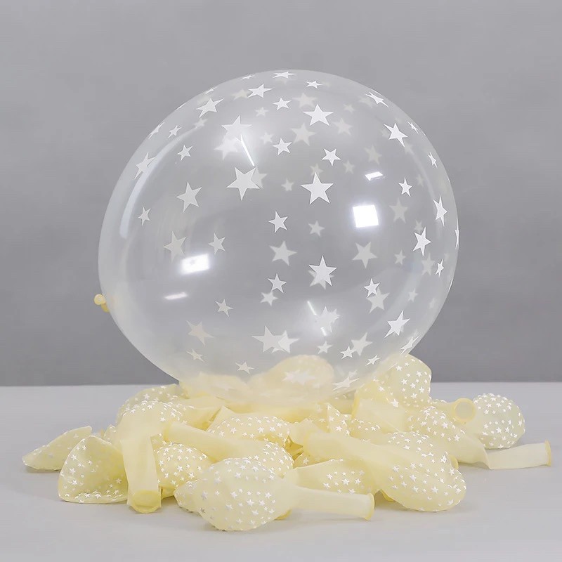 ลูกโป่งใสลายดาว ขนาด 12นิ้ว (แพ็คละ10-50ใบ) - รูปที่ 4