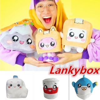 &lt;4 ชุด !&gt; AIXINI Lankybox Boxy/Foxy/Rocky ตุ๊กตาผ้าขน หุ่นยนต์การ์ตูนที่ถอดออกได้ของเล่นนุ่มตุ๊กตาของขวัญสำหรับเด็กกลายเป็นหมอนตุ๊กตาสาว