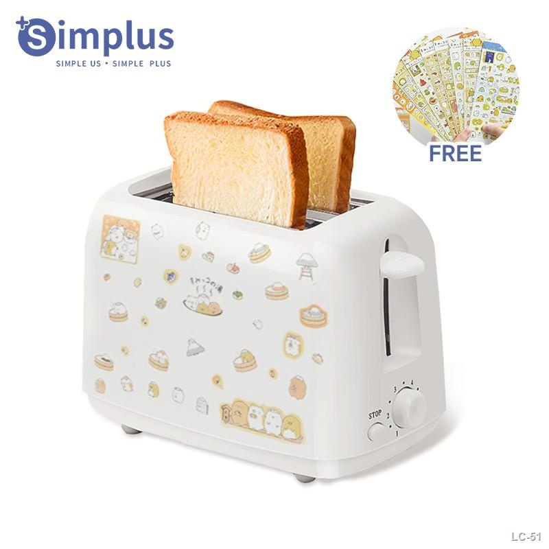 ■❍[FREE GIFT!!!] Simplus Toaster เครื่องปิ้งขนมปังแบบ2ช่อง ใช้ในครัวเรือน เครื่องทำอาหารเช้าแบบมัลติฟังก์ชั่น พร้อมส่ง