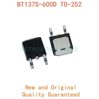 วงจรรวม BT137S-600D TO252 BT137 600D PARA-252 BT137S-600 DPAK BT137S 600D SMD 10 ชิ้น