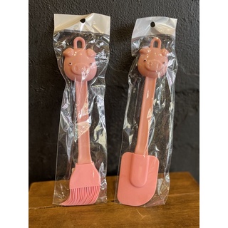 🐽 ชุดอุปกรณ์เบเกอรี่สีชมพู pastel น่ารัก รูปหมู มีที่แขวน  ไม้พายซิลิโคน และแปรงหมูซิลิโคน