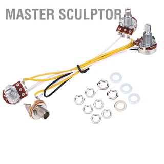 Master Sculptor 2 Volume 1 Tone Jack 500K Pots 3 Way สวิทช์สายไฟสําหรับกีตาร์ไฟฟ้าเบส