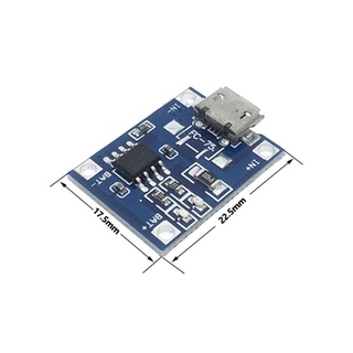 ชาร์จแบตเตอรี่ลิเธียม Micro USB 5V 1A 18650 1A Li-ion