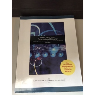 หนังสือเรียน Organizational Behavior by McGraw Hill