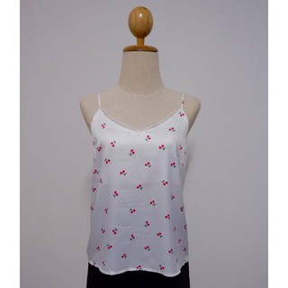 เสื้อสายเดี่ยวลายเชอร์รี่