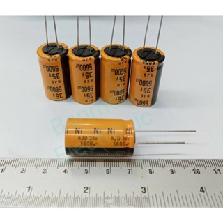 (แพ็ค3ตัว) CAPACITOR 5600uf35v ELNA Size:18×32mm สีส้ม คาปาซิเตอร์ใหม่แท้จากโรงงานค่าความจุ100% แอมป์จิ๋ว