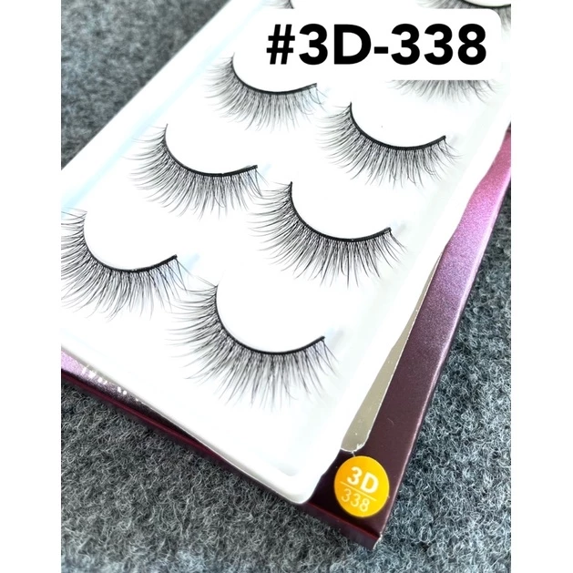 💋ถูกที่สุด!! ขนตาปลอม Marlliss กล่องม่วง 5 คู่ เบอร์ 3D 338 สวยธรรมชาติ หรือสายฝอก็ได้