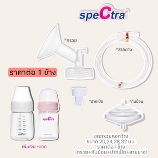 Spectra ชุดกรวยปั๊มนม ขนาด 20,24,28,32 มม. ราคาต่อ 1 ข้าง (กรวย+ปากเป็ด+กันย้อน+สายยาง +*เพิ่มขวดนม) รูปที่2 วิธีวัดขนาด