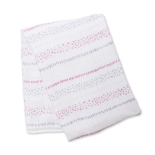 Lulujo ผ้าอ้อมมัสลินคอตตอน Cotton Muslin Swaddle- Lovely Dots