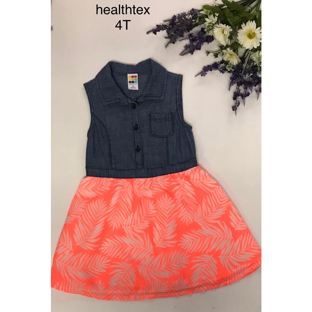 เดรสเด็กหญิง แบรนด์ healthtex ไซส์ 4t มือสอง