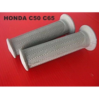 HONDA C50 C65 C70 C90 CM90 CM91 C100 CA100 C102 CA102 HANDLE GRIPS "GREY" // ปลอกแฮนด์ สีเทา งานสวย