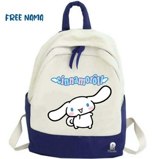 Sanrio CINAMOROL กระเป๋าเป้สะพายหลัง กระเป๋านักเรียน ลายตัวละคร (ฟรีชื่อ)