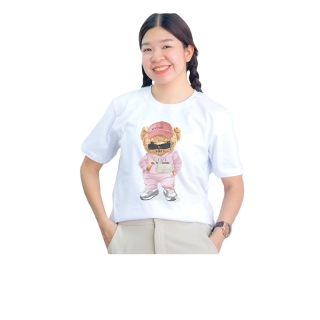 นภาหม้อห้อม | เสื้อยืด ลาย-BEAR สีขาว เซต2 [BR001-005]