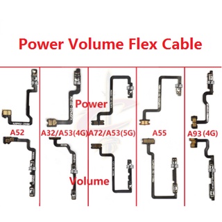 แพรปุ่มสวิตปิดเปิด ปุ่มเปิดปิด ปุ่มเปิดเสียง สําหรับ Oppo A12 A32 A52 A72 A92 A53 A54 A55 A74 A92S A93 A94 A95 4G 5G A31 A5 A9 2020