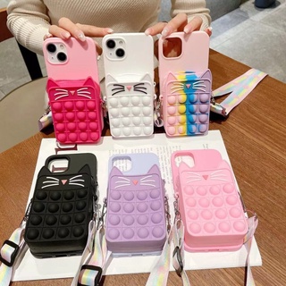 เคสซิลิโคน ลายแมวคลาสิก พร้อมสายคล้อง สําหรับ Vivo V2026 1906 1820 1901 1902 1920 1812 1819 1606 1609 1817