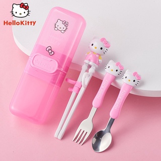 ☊Hello Kitty ตะเกียบฝึกเด็ก ตะเกียบเด็ก เด็กหัดคีบเด็ก