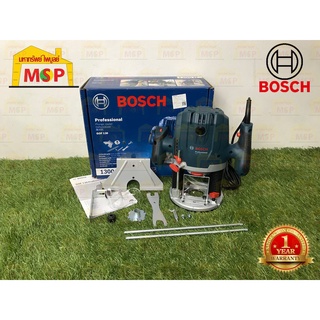 Bosch เครื่องเซาะร่องไม้ 2 หุน GOF 130 (ใส่แกนได้สูงสุด 8 มม.) 1300W 11000-28000 RPM ปรับรอบได้ #06016B70K1