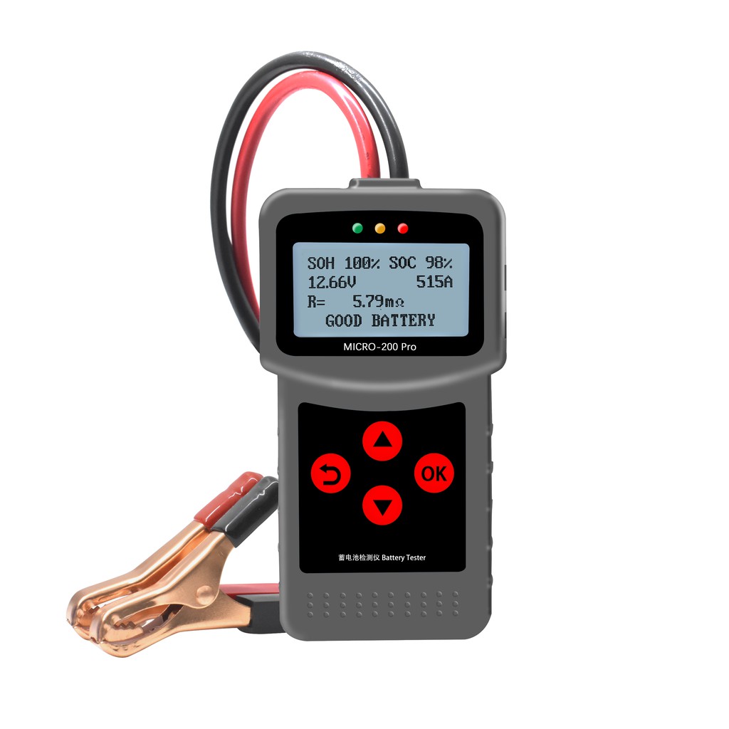 Lancol MICRO-200Pro เครื่องทดสอบแบตเตอรี่รถจักรยานยนต์ดิจิตอล 12V 24V เครื่องทดสอบระบบแบตเตอรี่รถยนต