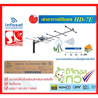 แผงทีวี แผงดิจิตอล INFOSAT ANT-HD 7E เสาอากาศทีวี ดิจิตอลทีวี