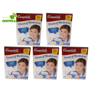 แคมเบลล์ ซุปครีมเห็ดกึ่งสำเร็จรูปชนิดผง 50.4 กรัม (3 sachets x16.8 g) 5 กล่อง Cambells Instant Soup Cream of Muchroom