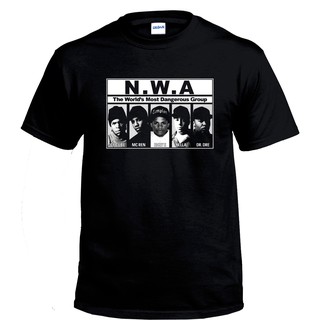 เสื้อยืดผ้าฝ้ายเสื้อยืดผ้าฝ้าย 100% พิมพ์ลายกราฟิก Nwa HIP HOP GILDAN UNISEXL XL  XXL 3XL