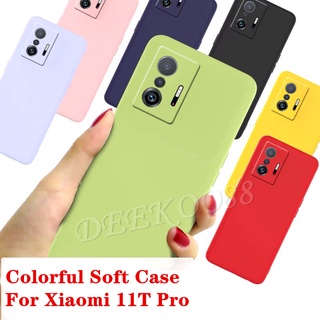 เคสโทรศัพท์มือถือซิลิโคน TPU แบบนิ่ม สีพื้น สําหรับ Xiaomi Mi 11T Mi 11T Pro Mi 10T Mi 10T Pro 5G Mi11T Pro