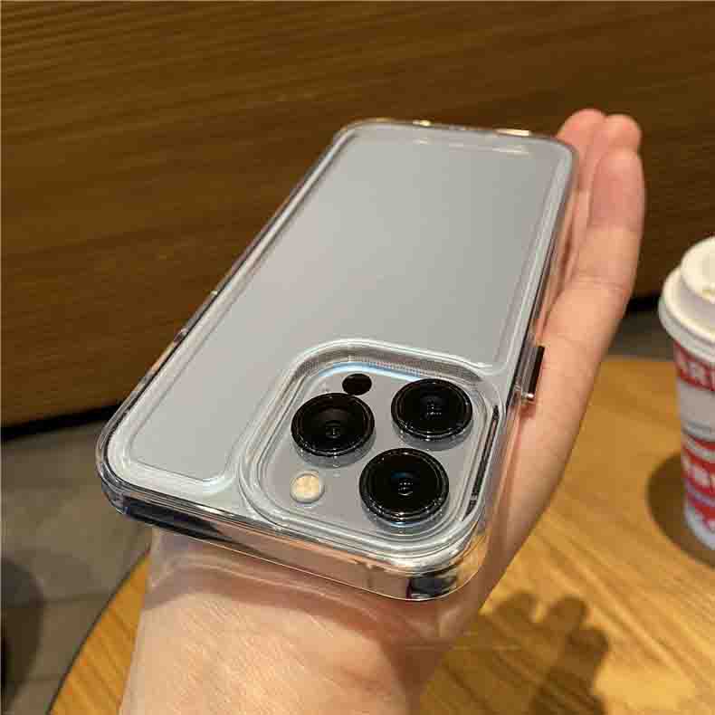เคสโทรศัพท์โปร่งใสเข้ากันได้สําหรับiphone 16 15 14 13 12 11 Pro Max XS XR X 8 7 6 Plusล้างปลอกคู่TPUฝาครอบเซลล์