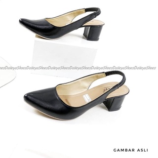 มีอยู่ ➼ ☌ Dalleya Shoes - BRENDA - รองเท้าส้นหนา / รองเท้าผู้หญิง รู้ตัว รุ่นยาง ด้านหลัง realpic