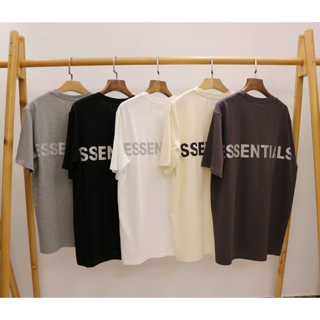 เสื้อยืดแฟชั่นพิมพ์ลายโลโก้สะท้อนแสงด้านหน้าและด้านหลังทรงหลวม 3 เมตร