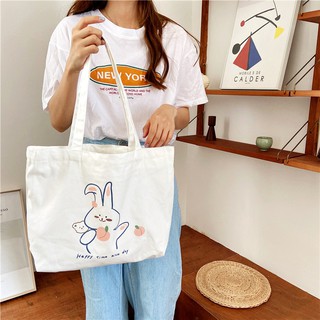 KL J076 The bag is made of white cotton cloth, very cute. 🧇🥞🥜🌰